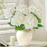 Real Touch White Hydrangea Artificial Flowers with Stems, Fake Silk Flowers f... Hydrangea