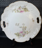 Antique Cake Plate Gorgeous Hydrangeas Embossing Scalloped Gilding Cutouts Hydrangea