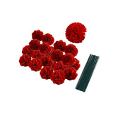 50 Artificial Silk Carnation Flower Head with Stems Set,Vase Fillers, for Hom... Carnation