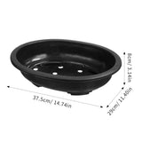 6pcs Plastic Flowerpots Decorative Gardening Large Oval Bonsai Planting Pots Garden Plants