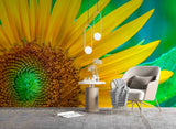 3D Sunflower Flower Leaf Wallpaper Wall Mural Removable Self-adhesive Sticker 5 Sunflower