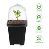 12 Sets Plant Nursery Pot with Dome for Pots Flowerpot Outdoor Gardening Pot Garden Plants