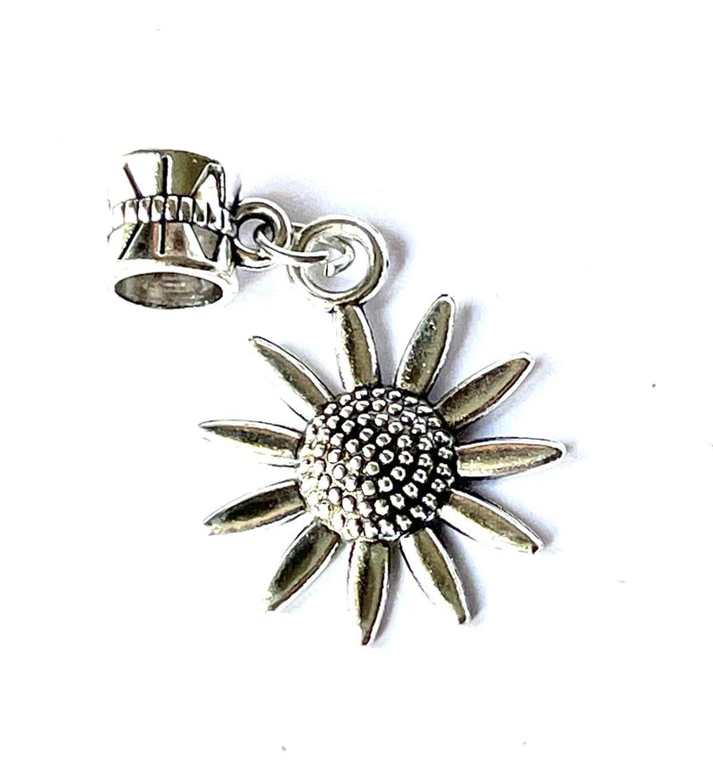 Flower / Sunflower Charm For Charm Bracelet Gift For Her Sunflower