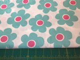 Large Blue Flowers Robert Kaufman 100% cotton fabric sold by the yard #479 Flowering Plants