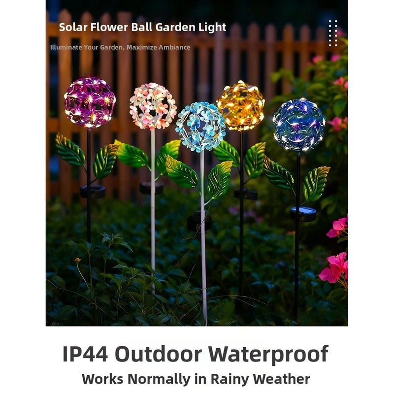 Solar Charged Hydrangea Light with No Wiring Needed for Easy Installation Hydrangea