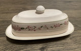 MARTHA STEWART MSE Butter Dish Hydrangea Pattern Flower Design Hydrangea