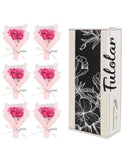 6 Pack Mini Flower Bouquet, Real Dried Preserved Baby's Breath Pink Dried Flower