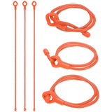 6-Pack Adjustable Plant Tie, 18 Inch Silicone Multi-Function Garden Tie [Orange] Garden Plants