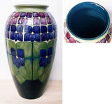 Moorcroft Flower Vase Art Nouveau Pottery Arts and Crafts 31cm _ 17cm From Japan Hydrangea