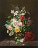 Oil painting roses peony Flower Still Life with Roses Amalie Kaercher Peony