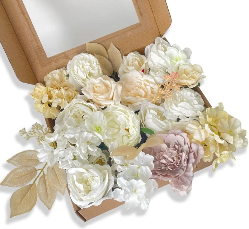 28 Artificial Flowers Combo Box for DIY Wedding Bouquets Centerpiece Cake Decor Bouquet