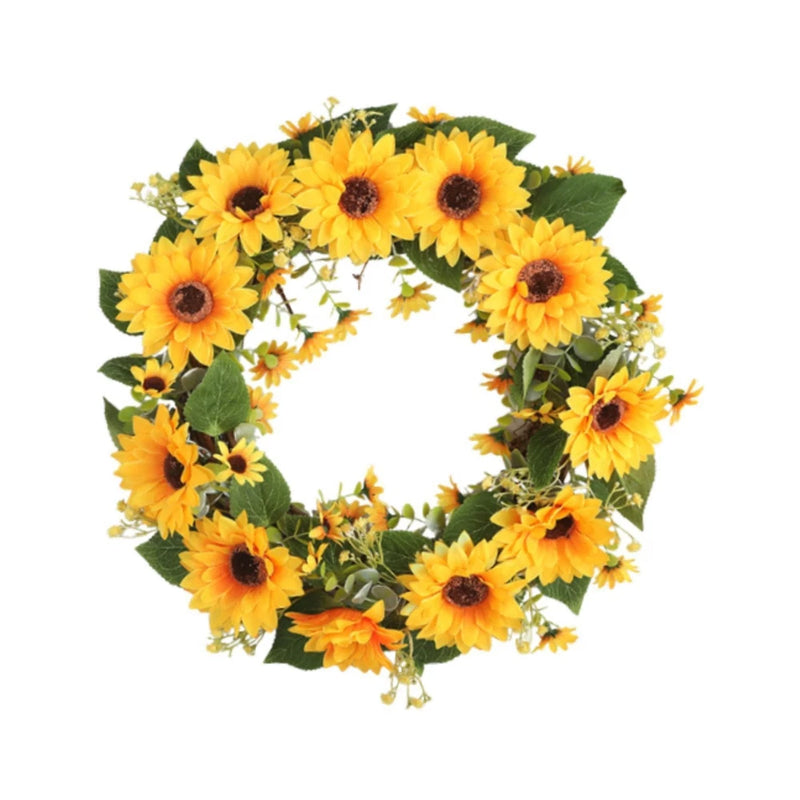 Garland Sunflower Wreath Wall Hanging Ornament Sunflower