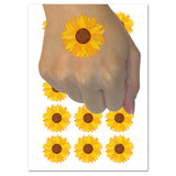 Fancy Blooming Sunflower Flower Temporary Tattoo Water Resistant Body Art Set Sunflower