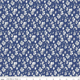 Always in Season Daisy Navy - C15104-NAVY - Riley Blake Designs - Floral Fabric Flowering Plants