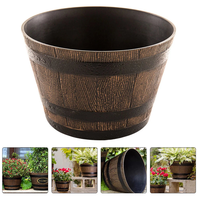 Household Flowerpot Garden Bonsai Planter Resin Planter Pot Decorative Pot Garden Plants