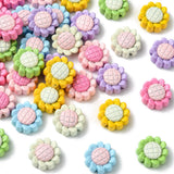 35x Alloy Sunflower Beads Baking Paint Summer Plant Flower Beads for DIY Sunflower