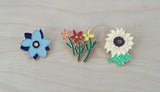 3 Floral Colorful Spring Enamel Lapel Brooch Style Flower Sunflower Daisy Pins Sunflower