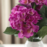 18" Purple Artificial Hydrangea Decorative Floral Bush Hydrangea