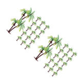 36 Pcs Miniature Palm Tree Trees for Crafts Faux Coconut Plant Props Artificial Green Plant