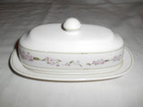 NEW MARTHA STEWART MSE Butter Dish In The Hydrangea Pattern Hydrangea