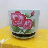 Light Blue Round Rose Clay Planting Pot Succulent Planter Garden Flower Garden Plants