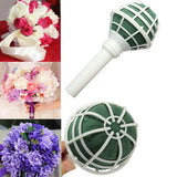 2Pcs Bridal Wedding Flower Decor Bouquet Foam Holder Handle Base Bracket Supply Bouquet