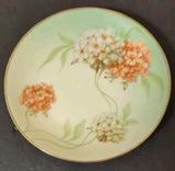 Hydrangea Antique Plate Flower Hand Painted Porcelain Gold Cottage Core ZS&C Hydrangea