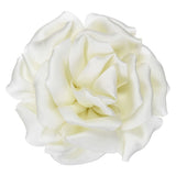 4" Silk Satin Flower Brooch Pin Large Peony Floral Lapel Pin Beige Peony