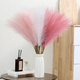 Wertuirk 30pcs Faux Pampas Grass - 24 Inch 30 Pieces, A Pink & White & Blush Pampas Grass