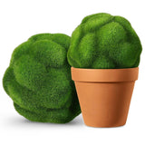 Faux Moss Balls 4.7 Inch Decorative Green Mossy Orbs for Home Garden Office C... Green Plant
