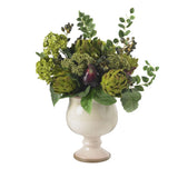 Artichoke And Hydrangea Silk Flower Arrangement Home Decoration Hydrangea