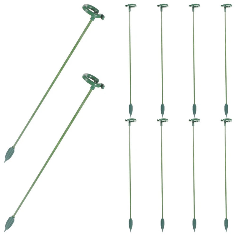 10 Pcs Sunflower Support Stakes Garden Sticks for Plants Plastic Holders Sunflower