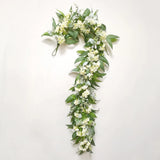 Deluxe 6FT Eucalyptus Garland with White Hydrangea for Wedding Decor Hydrangea
