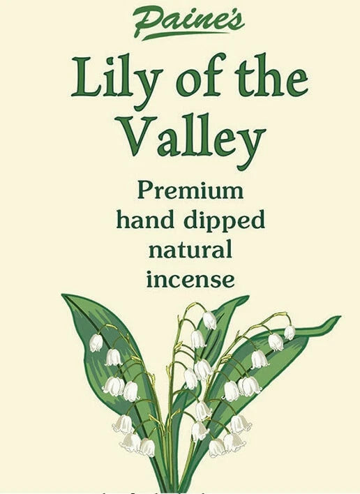 20 sticks 11" LILY OF THE VALLEY HAND DIPPED NATURAL INCENSE Paine's campfire Lily