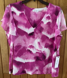 New Calvin Klein 1X Magenta Flutter Sleeve Career Top Roses