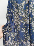 53'' Wide By Yard Natural Mulberry Silk Cotton Fabric Soft Shirt Scarf Material Flowering Plants