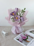 Homemade Crochet Flowers, Blue,  Pink, Purple, Orange Sunflower