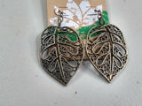 Lily Bloom leaf frond earrings on card Lily