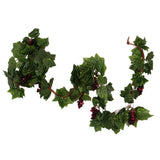 Artificial Silk Grape Vine Fruit Rattan with Plastic Grape Green Plant