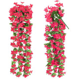 Artificial Hanging Flowers Vine Fake Colorful Plants Home Garden Decor Outdoor Green Plant