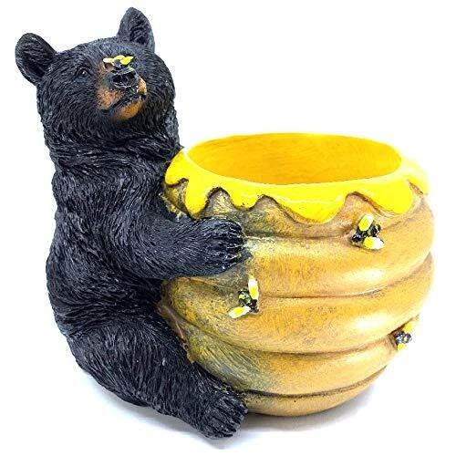 Bear and Honey Bee Planter - Succulent Flowers  Indoor Outdoor Garden Pot Decor Garden Plants