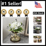 Vintage Farmhouse Glass Lantern Vase with Faux Hydrangeas Ð Perfect Home Decor Hydrangea