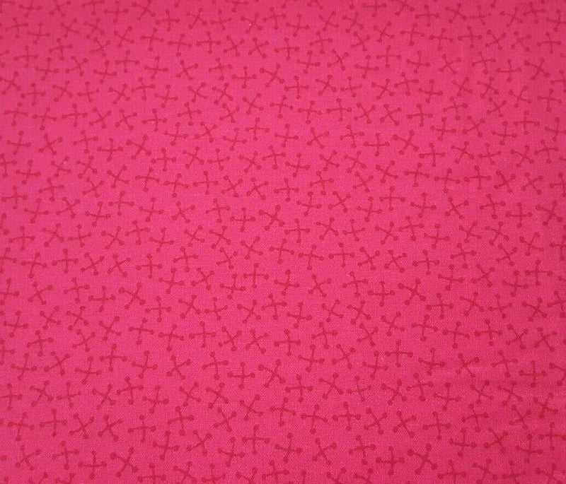 Forest Fancies BTY Lisa Kirkbride P&B Textiles Red on Hot Pink X Jack Blender Flowering Plants