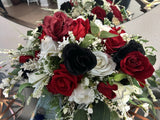 Red Black Roses cascade Bridal Bouquet High Quality Wedding Flowers 20Ó Bouquet