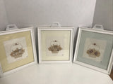 Pressed Dried Flowers Framed Wildflowers Wall Decor Art Signed Set Of 3 Dried Flower