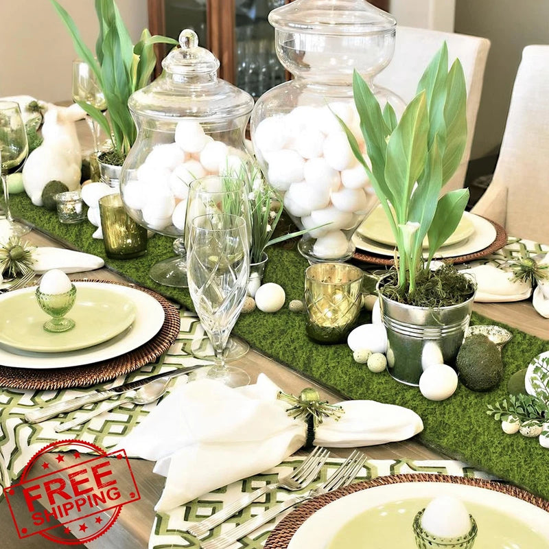Fake Moss Dark Green 39x39" Artificial Grass Decor Crafts Table Green Plant