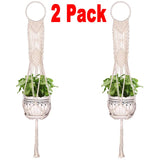 Handmade Macrame Plant Hanger Garden Flower Pot Holder 41inch Hanger Rope Basket Garden Plants