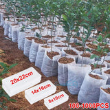 100-1000X Plant Grow Bag Biodegradable Non-woven Fabric Nursery Bag Seedling Pot Flowering Plants