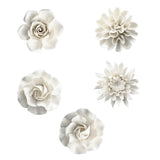 3D Ceramic Flower Wall Decor Flower Wall Decor Handcrafted for Dining Garden Carnation