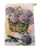 Garden Flag Hydrangea Basket Images In Art 2002 25.5x38 New Hydrangea